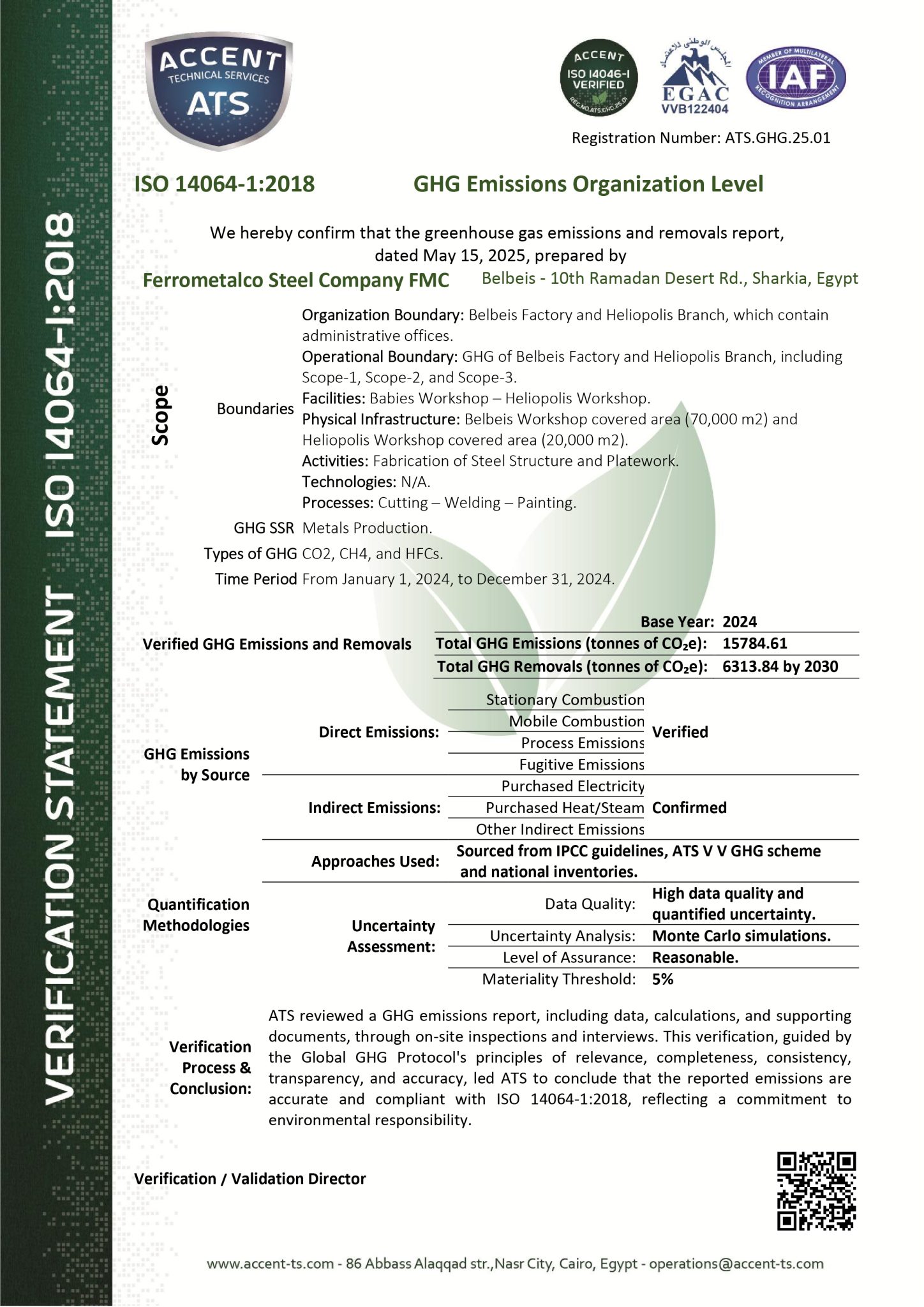 ISO 14064 Corporate Certification – Carbon Emissions Management with Reins